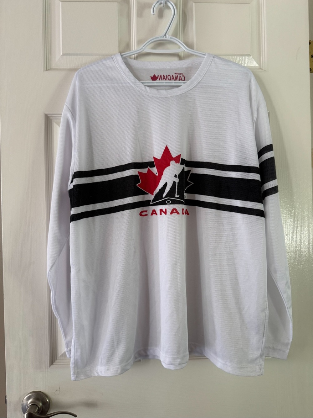 Vintage Molson Canadian Hockey Canada 2010 Olympics Long Sleeve Tee White L